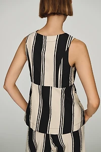 a.ren Petite Delphine Cotton Linen Top