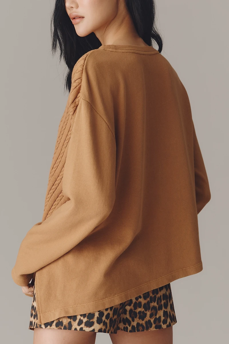 Wilt Crew-Neck Sweater Mix Sweatshirt