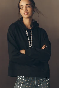 By Anthropologie Rhinestone Hooded Sweatshirt
