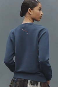 Clare V. Flocked Lips Sweatshirt