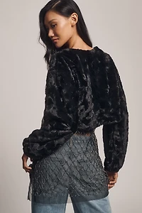 Maeve Faux Fur Shrug