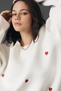 English Factory Oversized Heart Icon Sweater