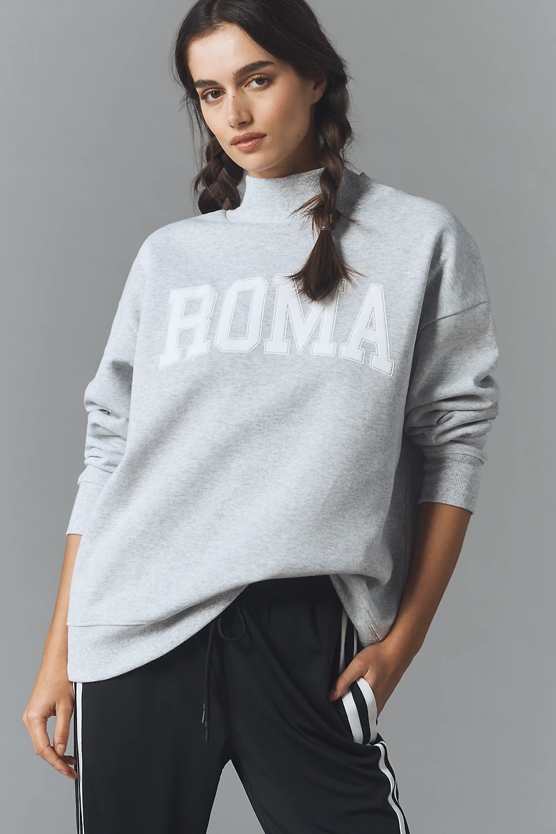 By Anthropologie Mock-Neck City Sweatshirt