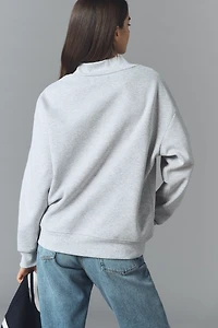 By Anthropologie Mock-Neck Pet Mom Sweatshirt
