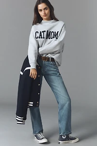 By Anthropologie Mock-Neck Pet Mom Sweatshirt