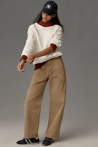 By Anthropologie Colorblocked Mock-Neck Pullover