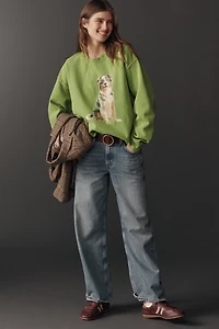 By Anthropologie Australian Shepherd Pullover Sweatshirt