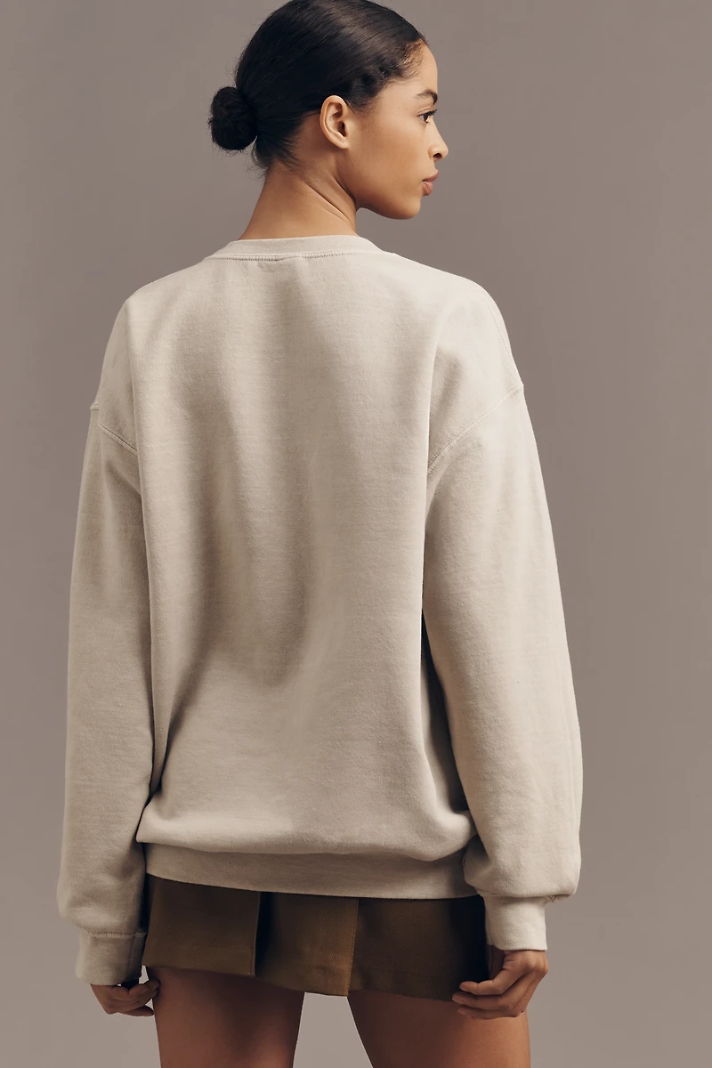 By Anthropologie Cat Embroidered Sweatshirt