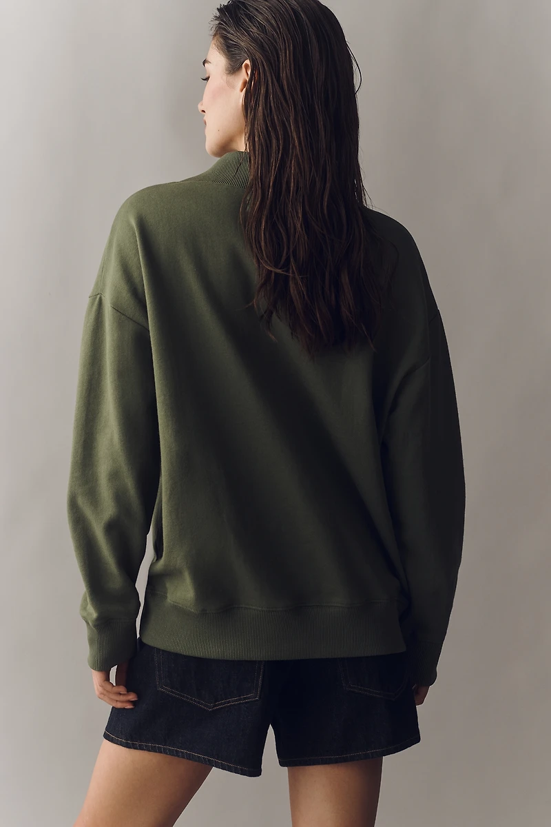 By Anthropologie Mom Mock-Neck Pullover