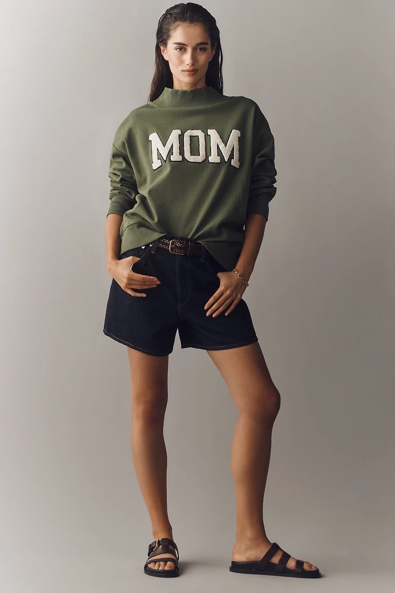 By Anthropologie Mom Mock-Neck Pullover