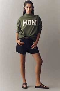 By Anthropologie Mom Mock-Neck Pullover