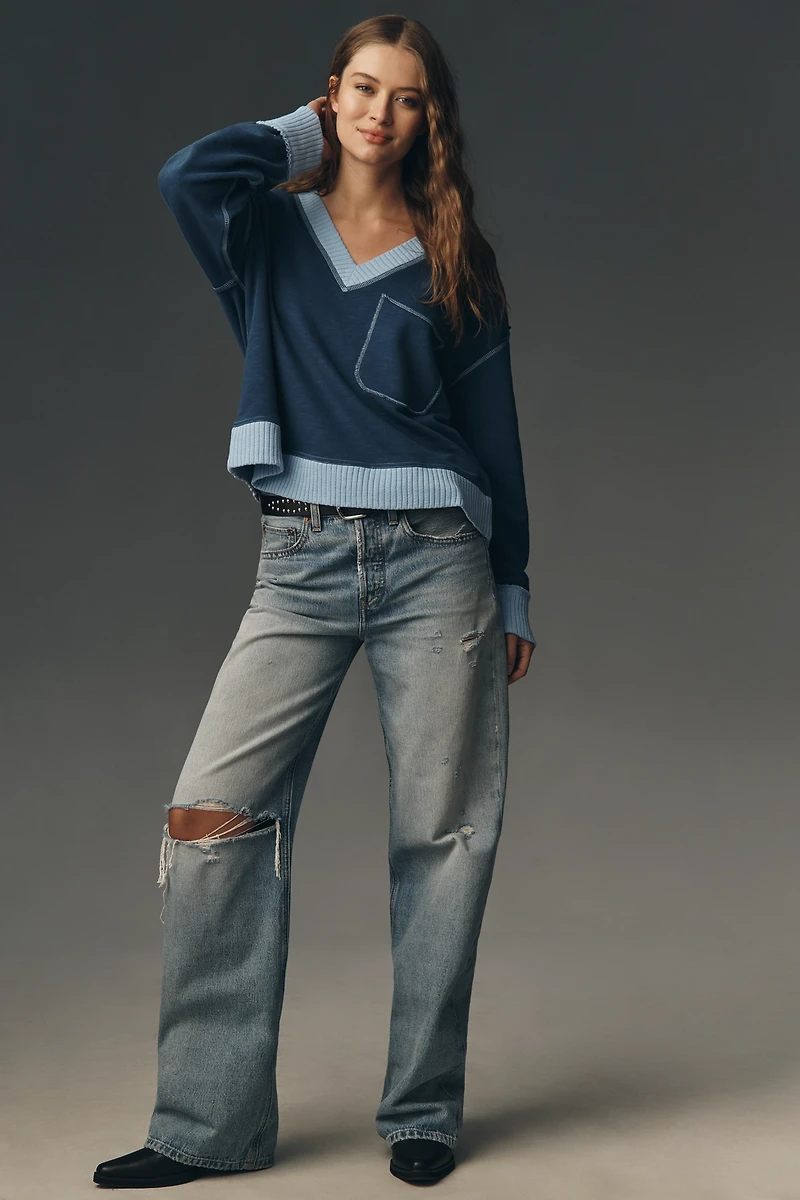 The Montana Pocket Knit Top by Pilcro