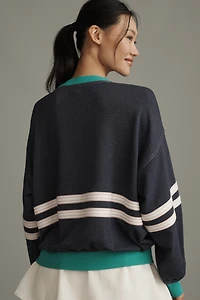 Pilcro Pep Rally Oversized Crew-Neck Sweatshirt