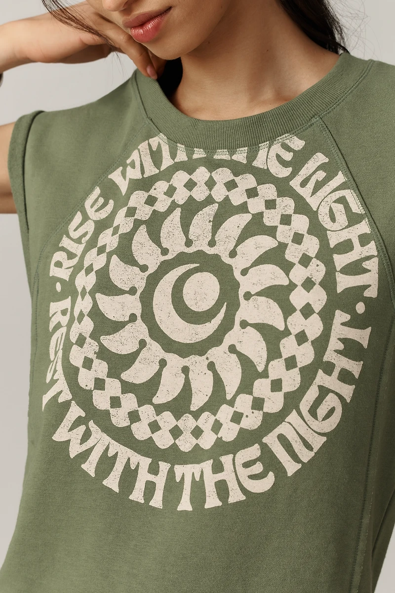 Real Fun, Wow! x Pilcro Rise with the Night Graphic Muscle Tee