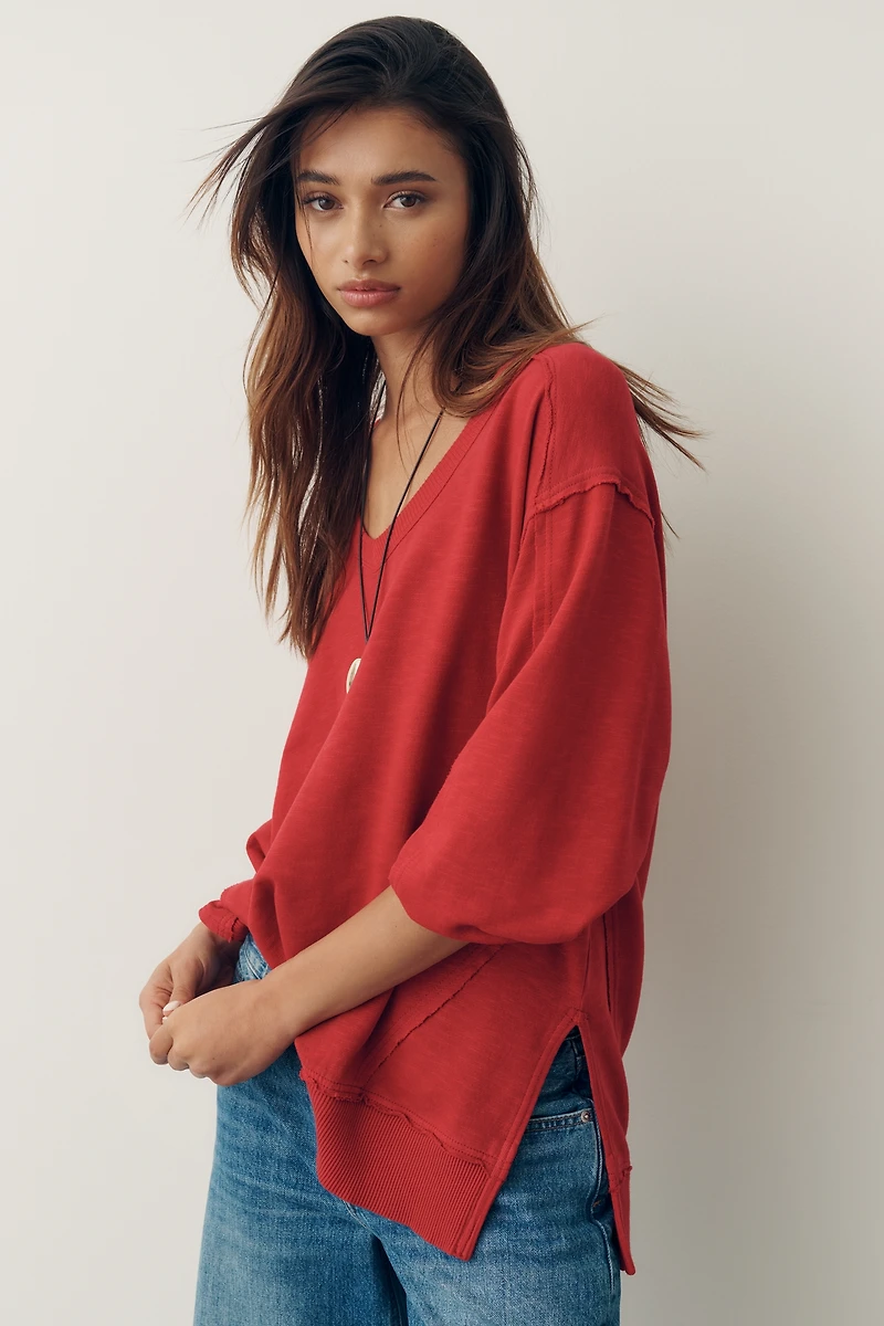 Pilcro Hudson 100% Cotton Oversized Popover Top