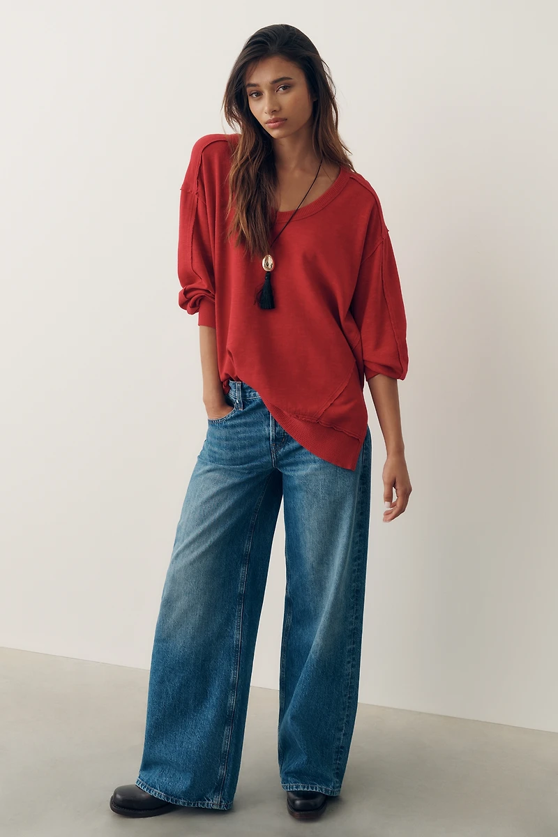 Pilcro Hudson 100% Cotton Oversized Popover Top