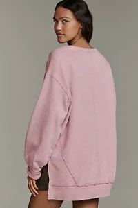 Pilcro Long-Sleeve V-Neck Oversized Popover Top