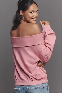 Pilcro Long-Sleeve Slouchy Off-The-Shoulder Top