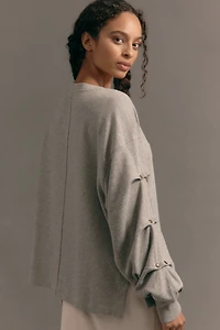 Pilcro Tucked-Sleeve Pullover