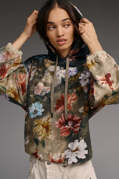 Pilcro Cotton Printed Hooded Sweatshirt