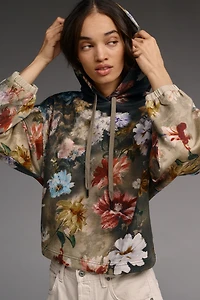 Pilcro Cotton Printed Hooded Sweatshirt