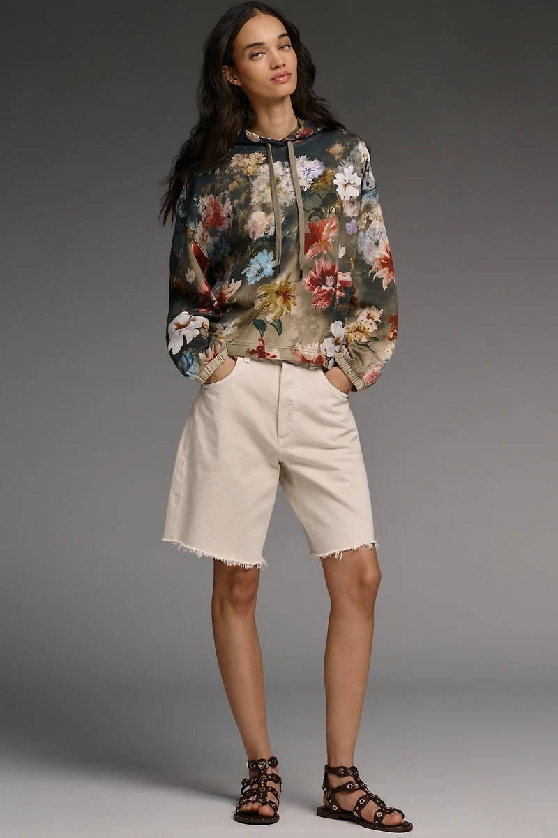 Pilcro Cotton Printed Hooded Sweatshirt