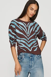By Anthropologie Animal Print Sweatshirt