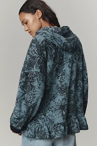 Pilcro Drop-Shoulder Flounce Hoodie