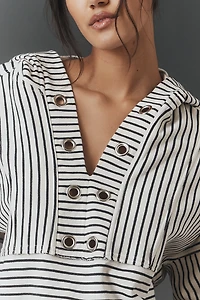 Pilcro Cotton Grommet Hooded Sweatshirt