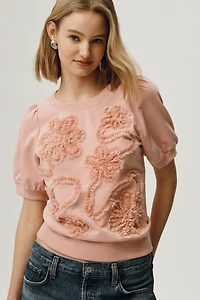 Puff-Sleeve Floral Blouse by Maeve