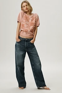 Puff-Sleeve Floral Blouse by Maeve