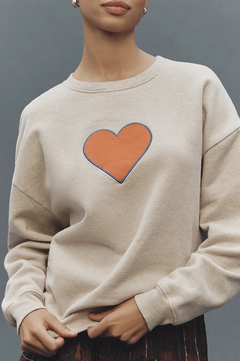 KULE The Oversized Heart Sweatshirt