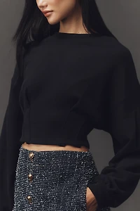 By Anthropologie Waisted Crop Sweatshirt