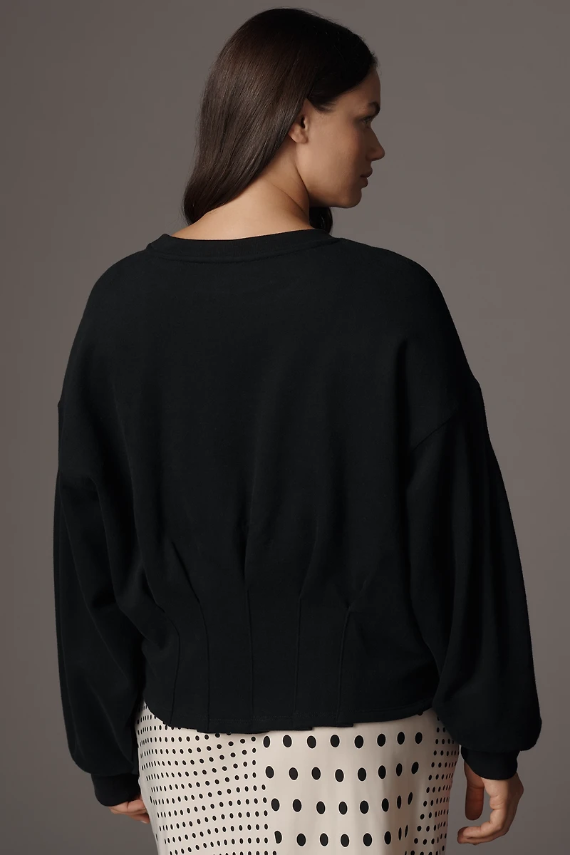 By Anthropologie Waisted Crop Sweatshirt