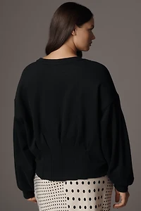 By Anthropologie Waisted Crop Sweatshirt
