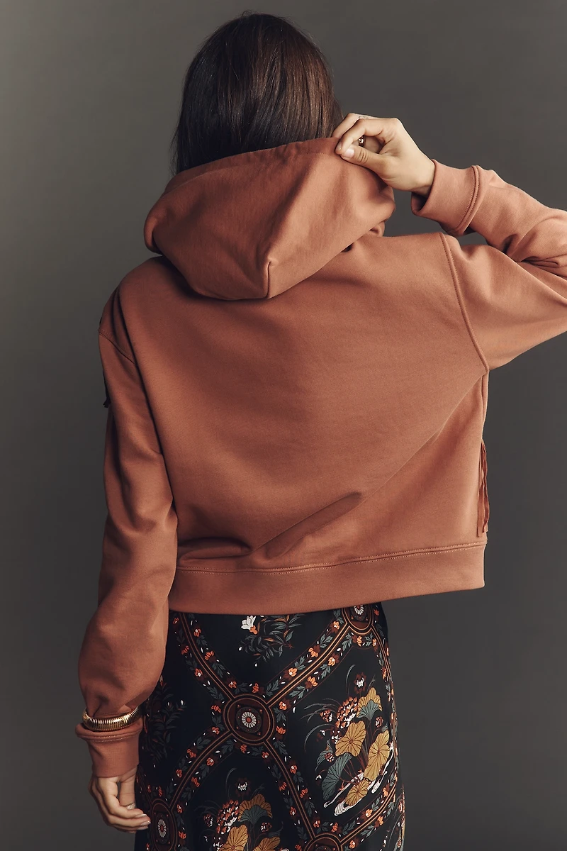 Pilcro Fringe Hooded Sweatshirt