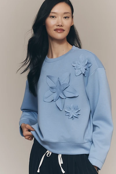 By Anthropologie 3D Floral Sweater