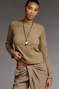 Sanctuary Boat-Neck Long-Sleeve Top
