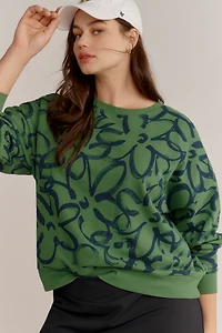 Maeve Sketchy Floral Sweatshirt