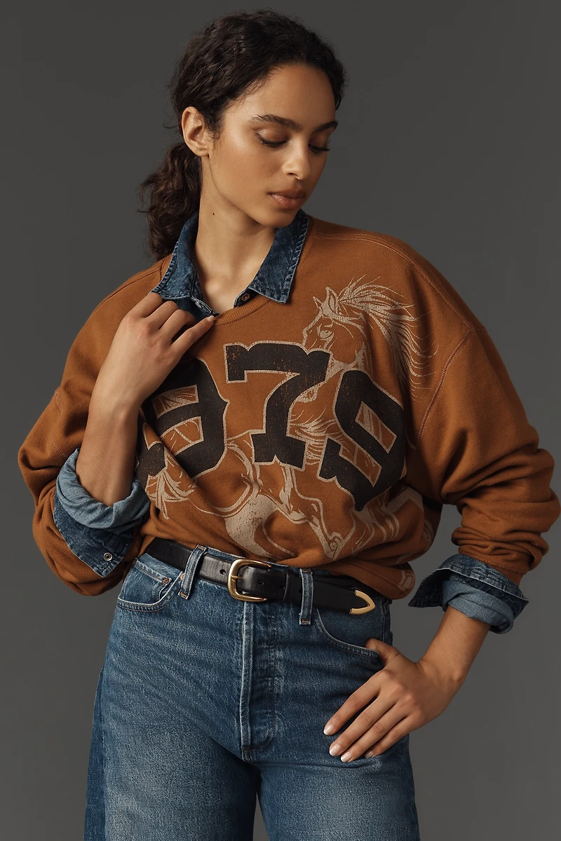 Pilcro Oversized Graphic Sweatshirt