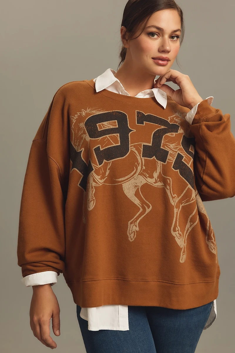 Pilcro Oversized Graphic Sweatshirt