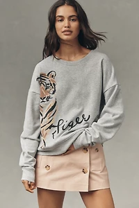 Maeve Tiger Graphic Sweatshirt