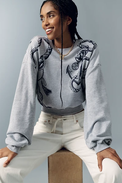 Maeve Puff-Sleeve Sweatshirt