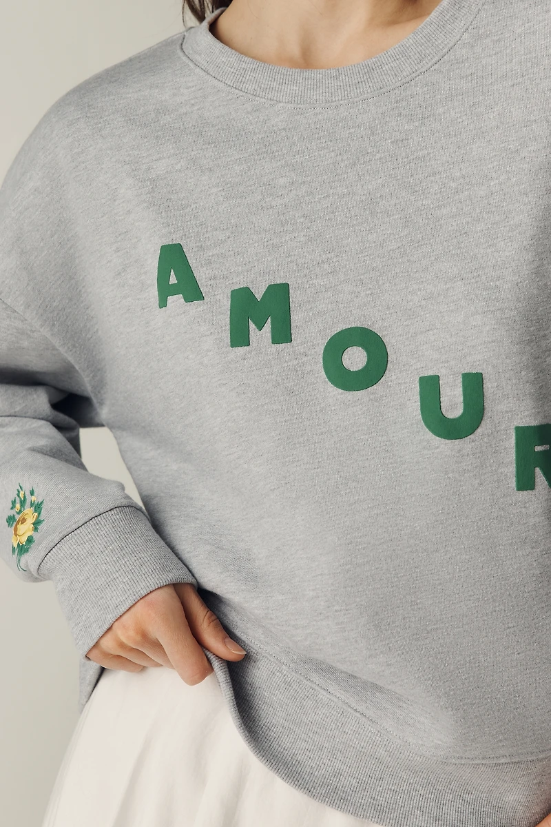 Maeve Cotton Blend Amour Sweatshirt