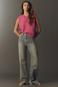 Maeve Cotton Sleeveless Muscle Sweatshirt