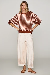 Pilcro Niki Cotton Bubble Sweatshirt