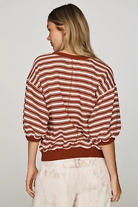 Pilcro Niki Cotton Bubble Sweatshirt