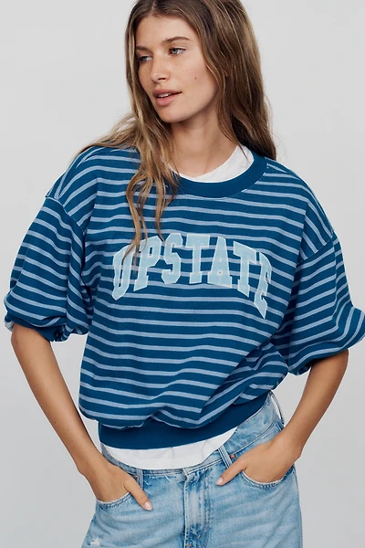 Pilcro Niki 100% Cotton Bubble Sweatshirt