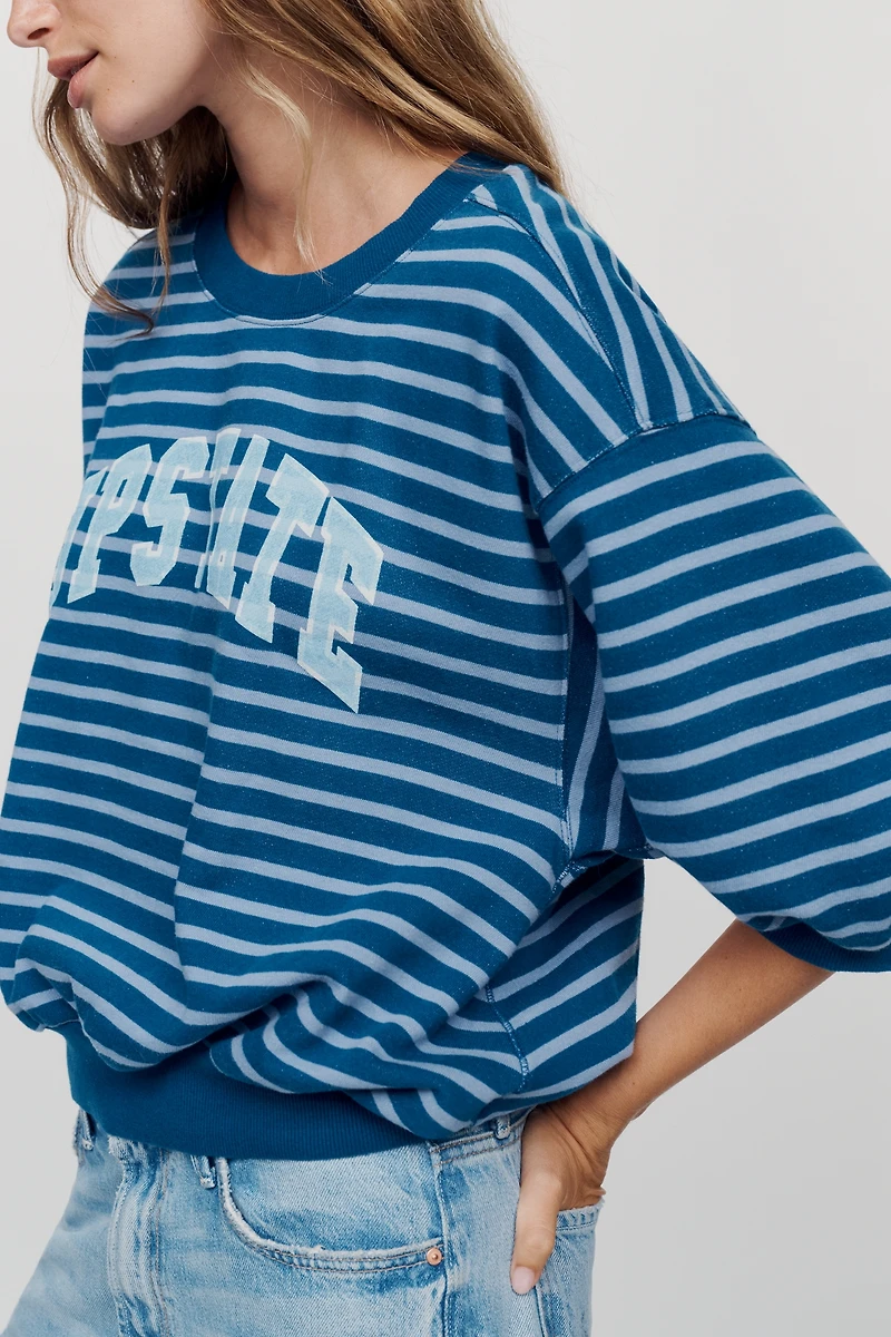 Pilcro Niki 100% Cotton Bubble Sweatshirt
