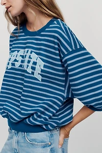 Pilcro Niki 100% Cotton Bubble Sweatshirt